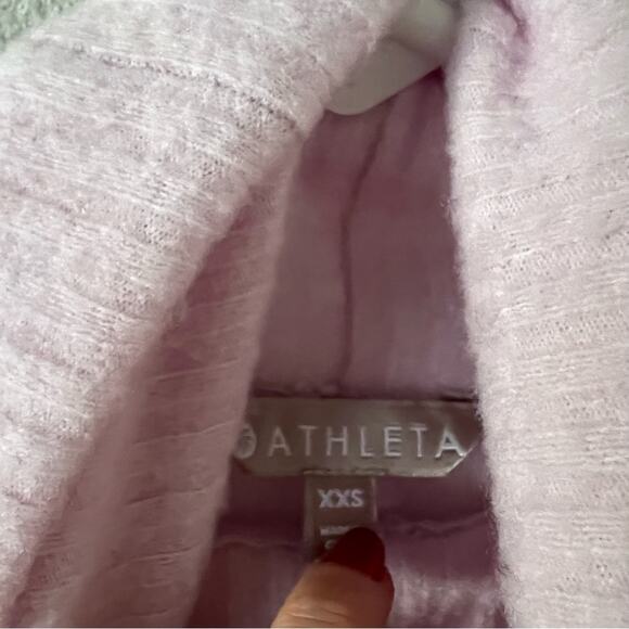 Athleta Transit Merino Wool Pullover Turtleneck Sweater in Simply Lilac - Picture 5 of 9